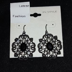 Black Sparkle Earrings